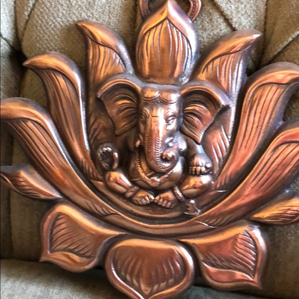 Wall brass elephant